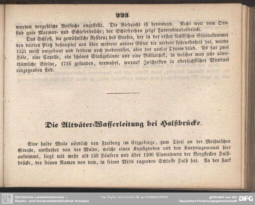 Die Altväter-Wasserleitung bei Halßbrücke