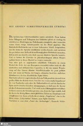 Die Ersten Schriftdenkmäler Europas
