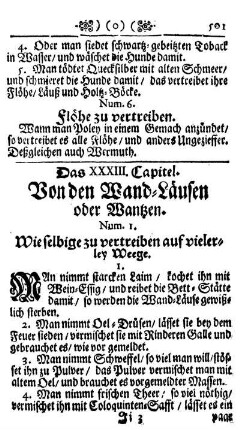 Das XXXIII. Capitel. Von den Wand-Läusen oder Wanzen.