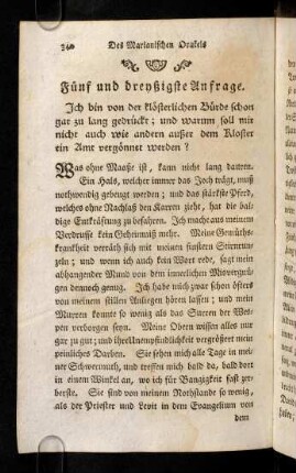340-352, Fuenf und dreyßigste Anfrage