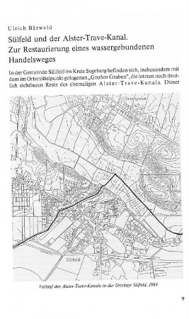 Sülfeld und der Alster-Trave-Kanal. Zur Restaurierung eines wassergebundenen Handelsweges
