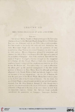 Chapter XII – The united provinces of Agra and Oudh