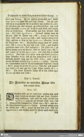 Das L. Capitel. Die Gewölber im mittelsten Gange über dem grossen Altar. Num. III.