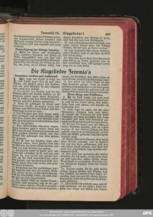 Die Klagelieder Jeremia's