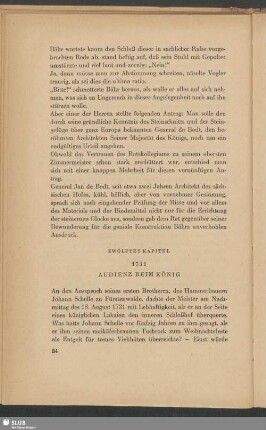 Zwölftes Kapitel: 1731 Audienz Beim König