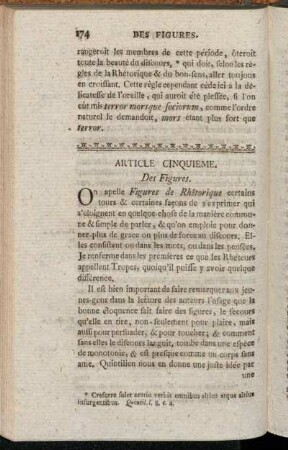 Article Cinquieme. Des Figures.