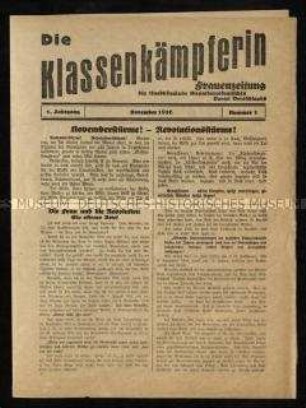 Frauenzeitung. 1. Jahrgang 1926