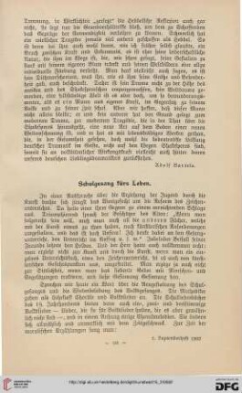 Schulgesang fürs Leben