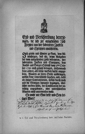 No. 3 Eid und Verschreibung betr. zollfreier Ausfuhr.