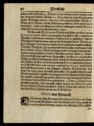 Usus oder Gebrauch.