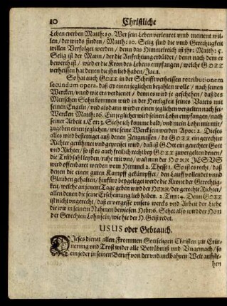 Usus oder Gebrauch.