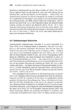 II.6 Selbstaussagen Nietzsches