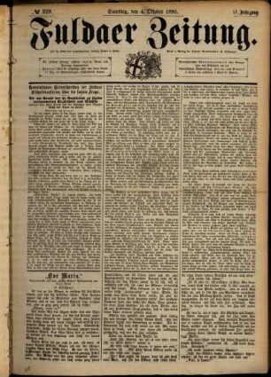 Ausgabe vom Samstag, den 04. Oktober 1890.