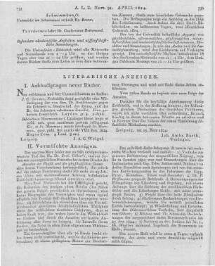 Literarische Anzeigen