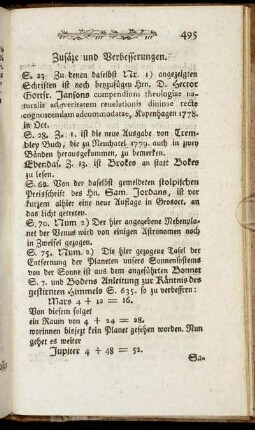 Zusäze und Verbesserungen.