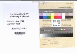 Entnazifizierung Joseph Koester , geb. 28.03.1897 (Beamter)