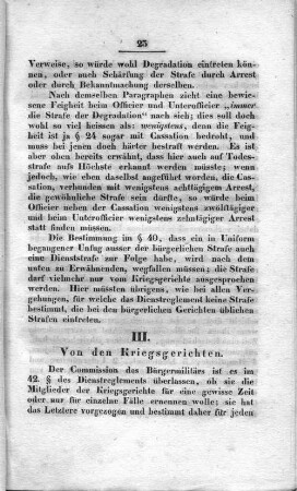 III. Von den Kriegsgerichten.