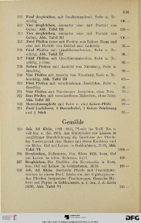 Gemälde (Nr. 225-257)
