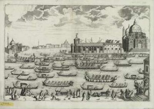 Ansicht der Ragatta von Venedig, Kupferstich, 1709