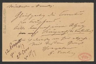 Brief an B. Schott's Söhne : 06.07.1890