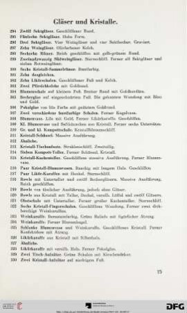Gläser und Kristalle (Nr. 294-370)