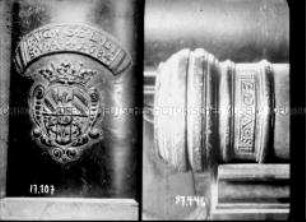 Feldschlange, 3-Pfünder, die "Schwalbe" und Haubitze der Grafen von Sauran-Lindeck, Detail