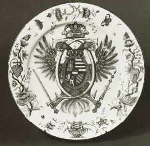 Teller mit dem Wappen Karls VI.