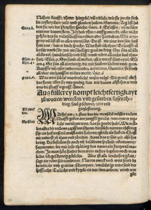 Aus füllerey kompt leichtfertigkayt zu worten/ wercken/ und geberden/ losen theding/ faul geschwetz/ zorn und gotzlesterung.
