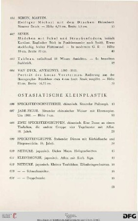 Ostasiatische Kleinplastik (Nr. 606-624)
