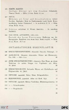 Ostasiatische Kleinplastik (Nr. 606-624)