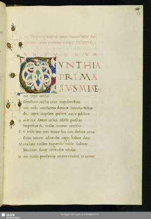 Bl. 57r-155r: Sex. Propertii Umbri Poetae suavissimi Elegiarum Prooemium incipit foeliciter