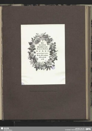Neujahrskarte der Schriftgießerei Gebr. Klingspor
