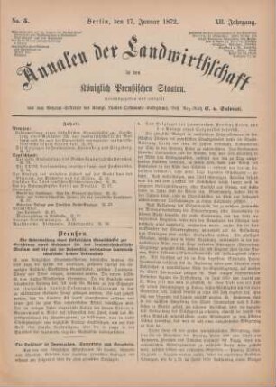No. 5. Berlin, den 17. Januar 1872. XII. Jahrgang.