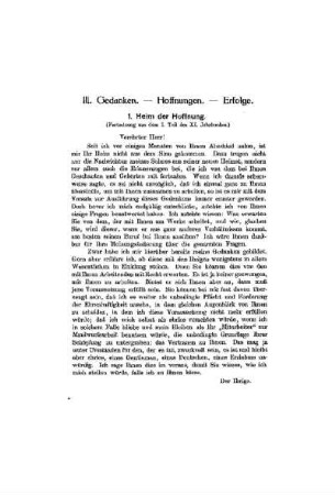 Gedanken - Hoffnungen - Erfolge