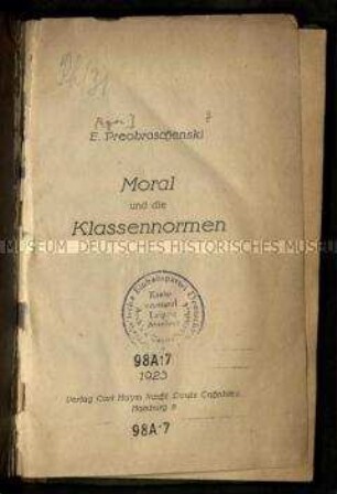 Schrift über die Frage der Moral in der Zukunft der Sowjetgesellschaft