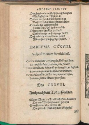 Emblema CXXVIII. Vel post mortem formidolosi.