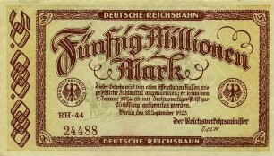 Gutschein - 50 Mill. Mark