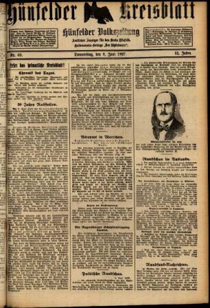 Ausgabe vom Donnerstag, den 09. Juni 1927.
