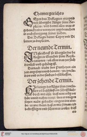 Der neundt Termin