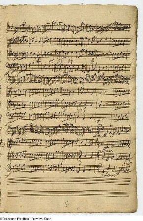 Seite 7 der Partitur: Fortsetzung Sonate, Beginn Loure