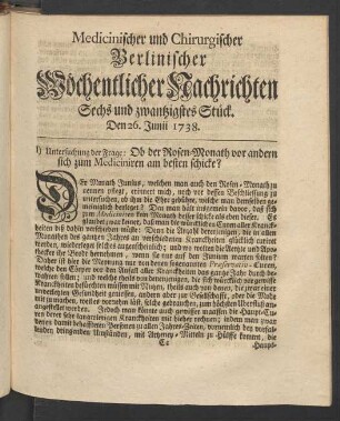Sechs und zwantzigstes Stück