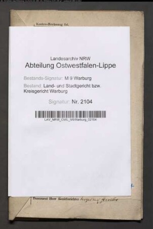 Erblasser: Gockeln, Wilhelm: