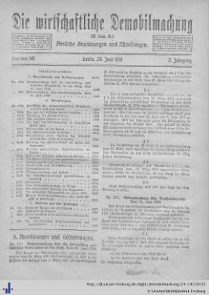 Nr. 141, 28. Juni 1919