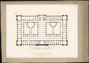 Kollegiengebäude der Kaiser-Wilhelm-Universität Straßburg Wettbewerb: Grundriss KG 1:200