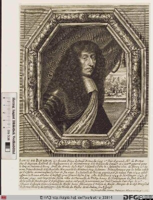 Bildnis Louis II Condé, 1646 4. prince de C., 1661 1. duc de Bourbon (vorher zu Lebzeiten seines Vaters duc d'Enghien), gen. "le Grand Condé"