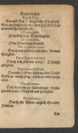 [Von der heiligen Dreyfaltigkeit.]