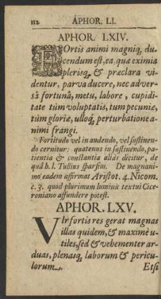 Aphor. LXIV.