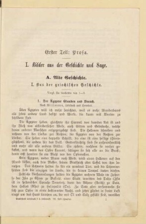 Erster Teil: Prosa