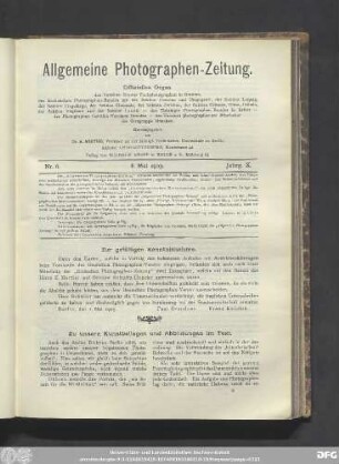 Nr. 6. 8. Mai 1903. Jahrg. X.