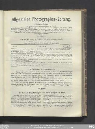Nr. 6. 8. Mai 1903. Jahrg. X.
